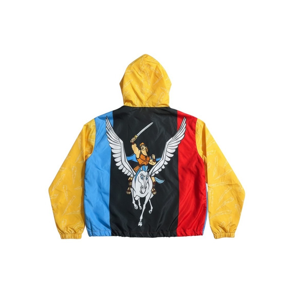 Disney Hercules Windbreaker Jacket Size M Multi Color Pegasus Graphic Full Zip - Picture 3 of 8